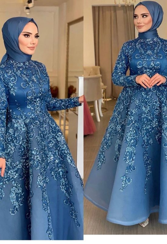 Tesettür Nişan Elbisesi KK0034 (38, 40 beden uyumlu)