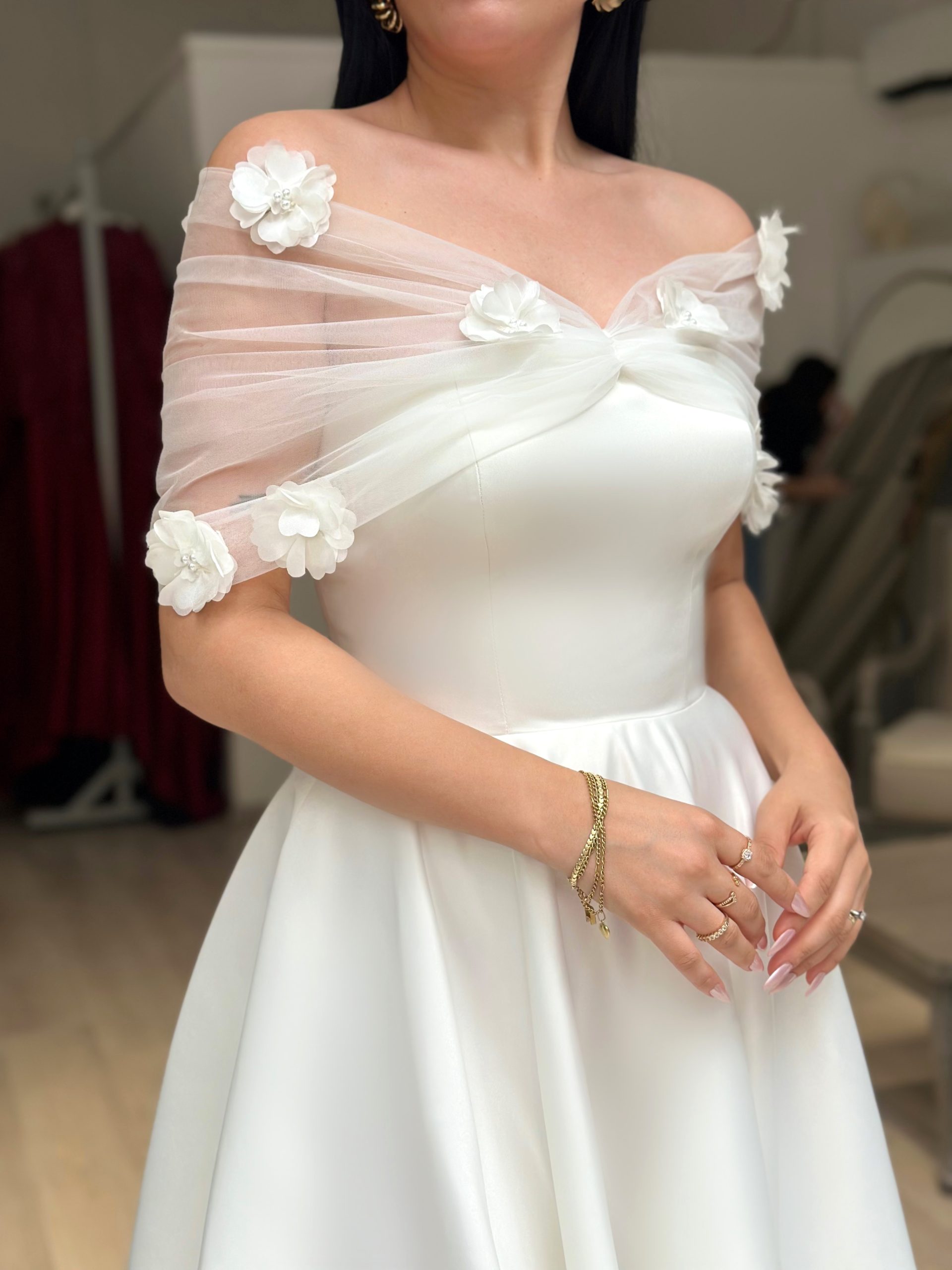 Lena Beyaz Elbise - Görsel 3